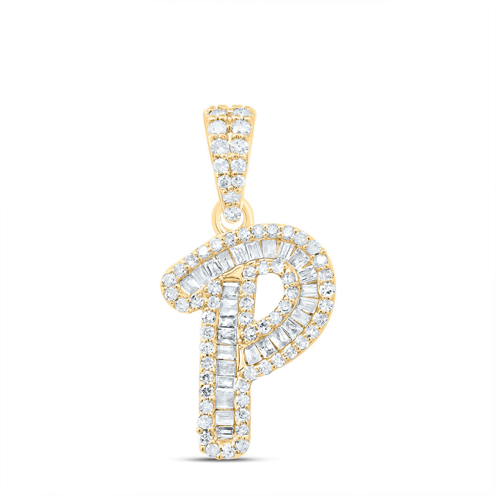 1/3CTW-DIA P1 GIFT INITIAL "P" PENDANT Daisy Joyeria