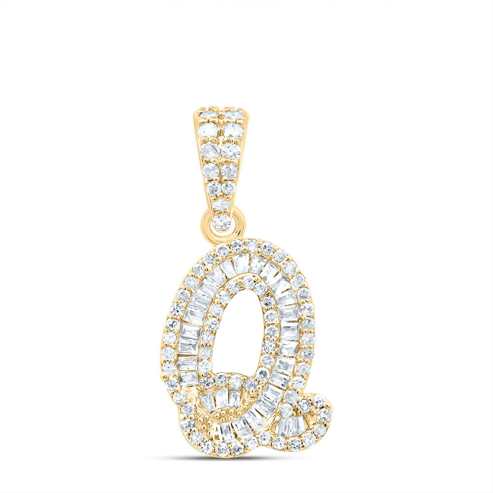 1/3CTW-DIA P1 GIFT INITIAL "Q" PENDANT Daisy Joyeria