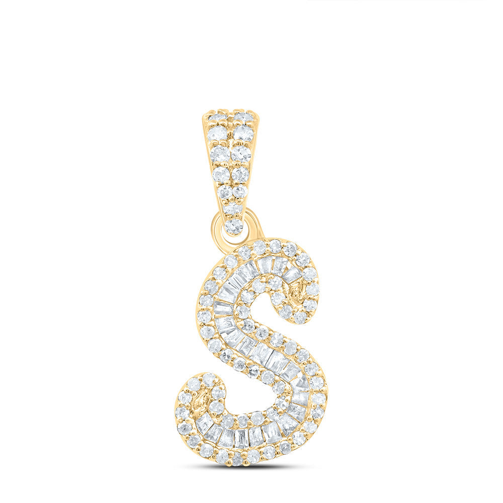 1/3CTW-DIA P1 GIFT INITIAL "S" PENDANT Daisy Joyeria