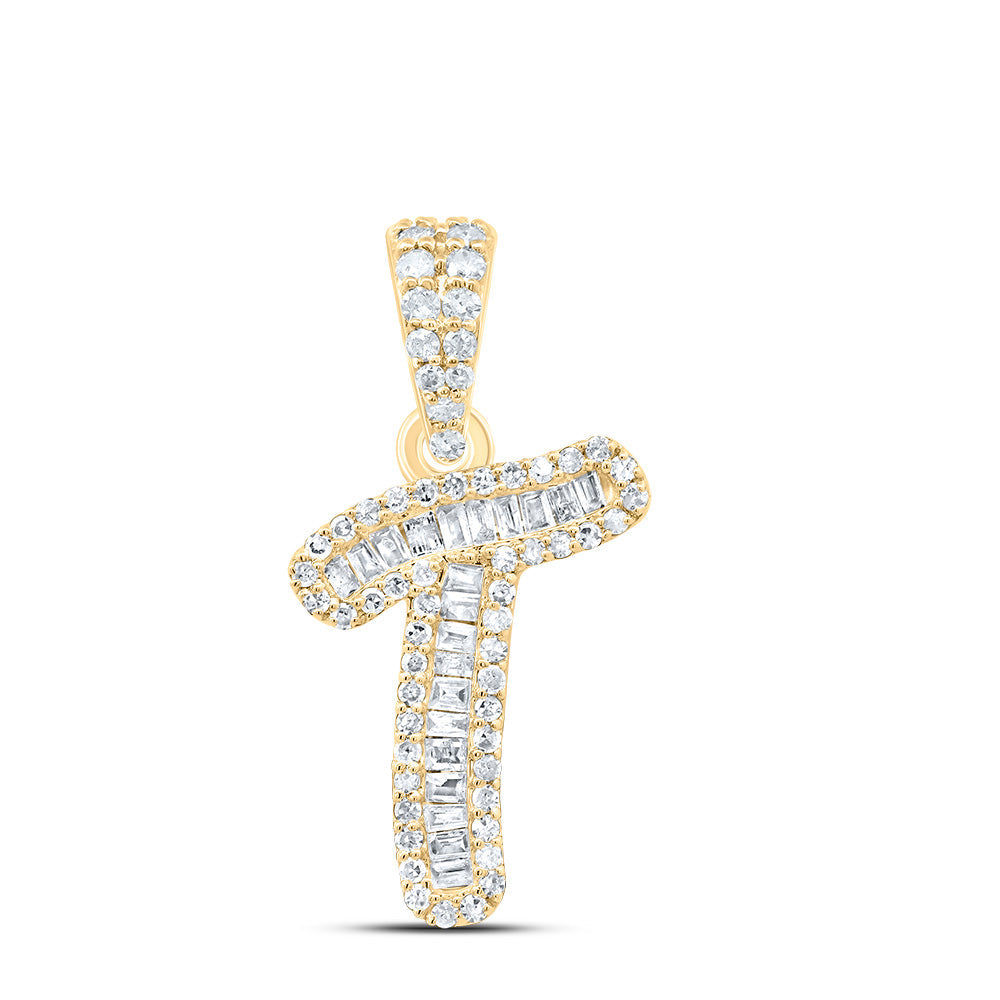 1/4CTW-DIA P1 GIFT INITIAL "T" PENDANT Daisy Joyeria