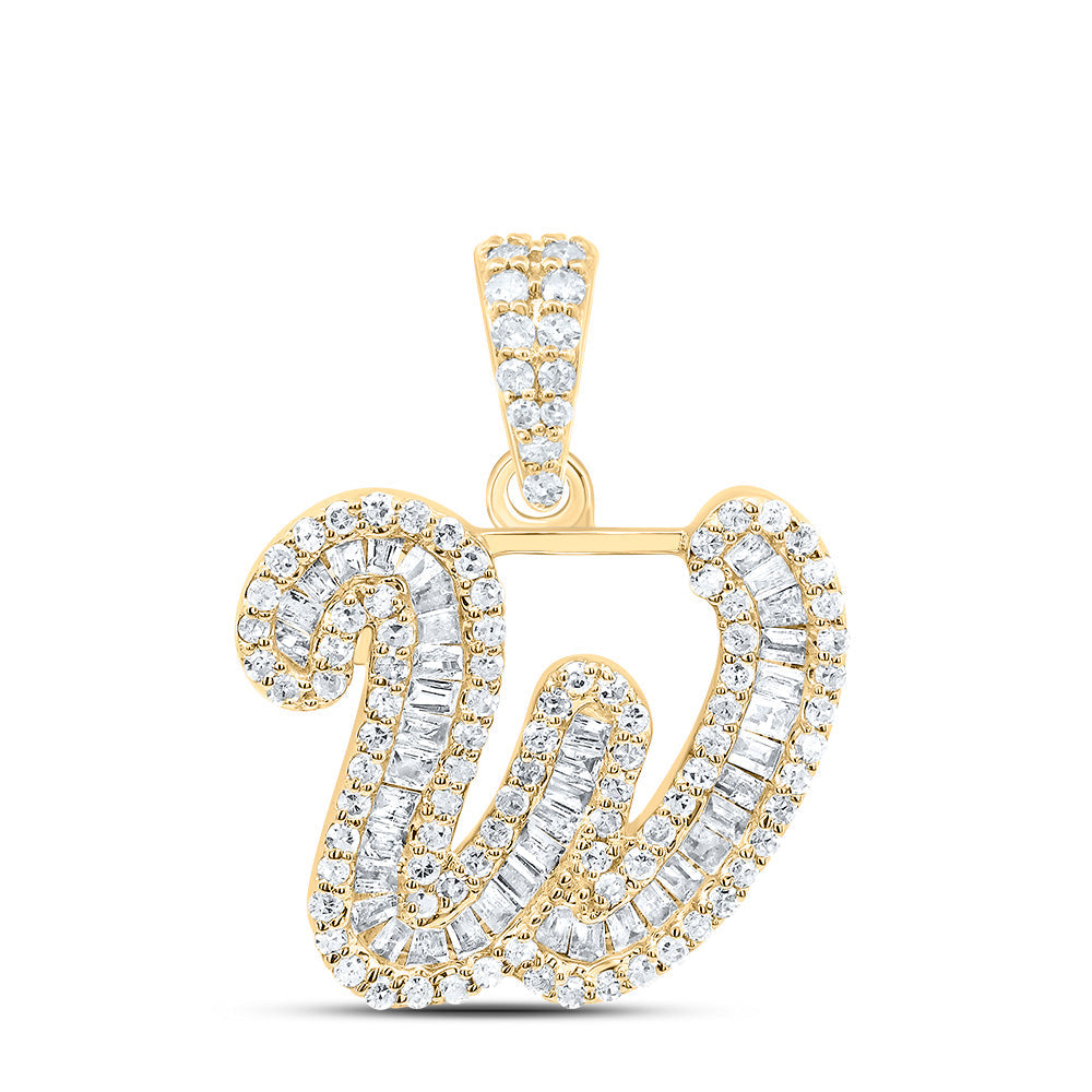 1/2CTW-DIA P1 GIFT INITIAL "W" PENDANT Daisy Joyeria