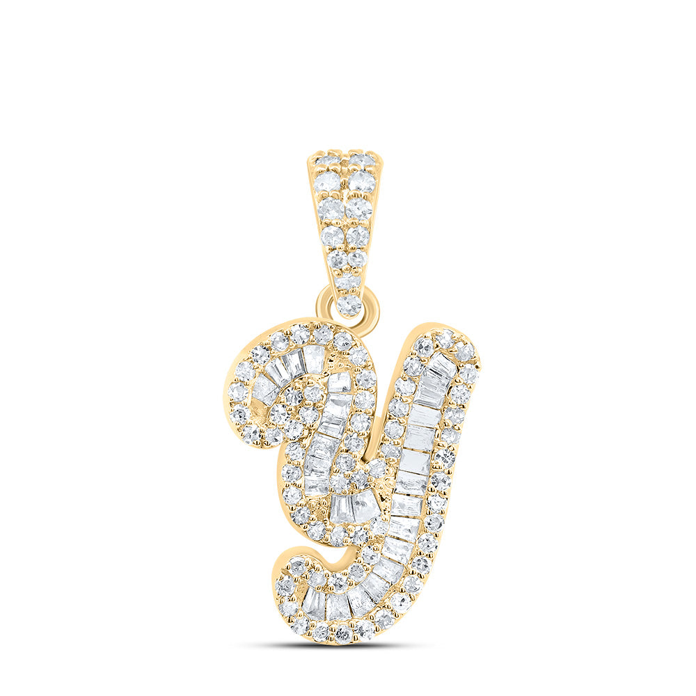 1/3CTW-DIA P1 GIFT INITIAL "Y" PENDANT Daisy Joyeria