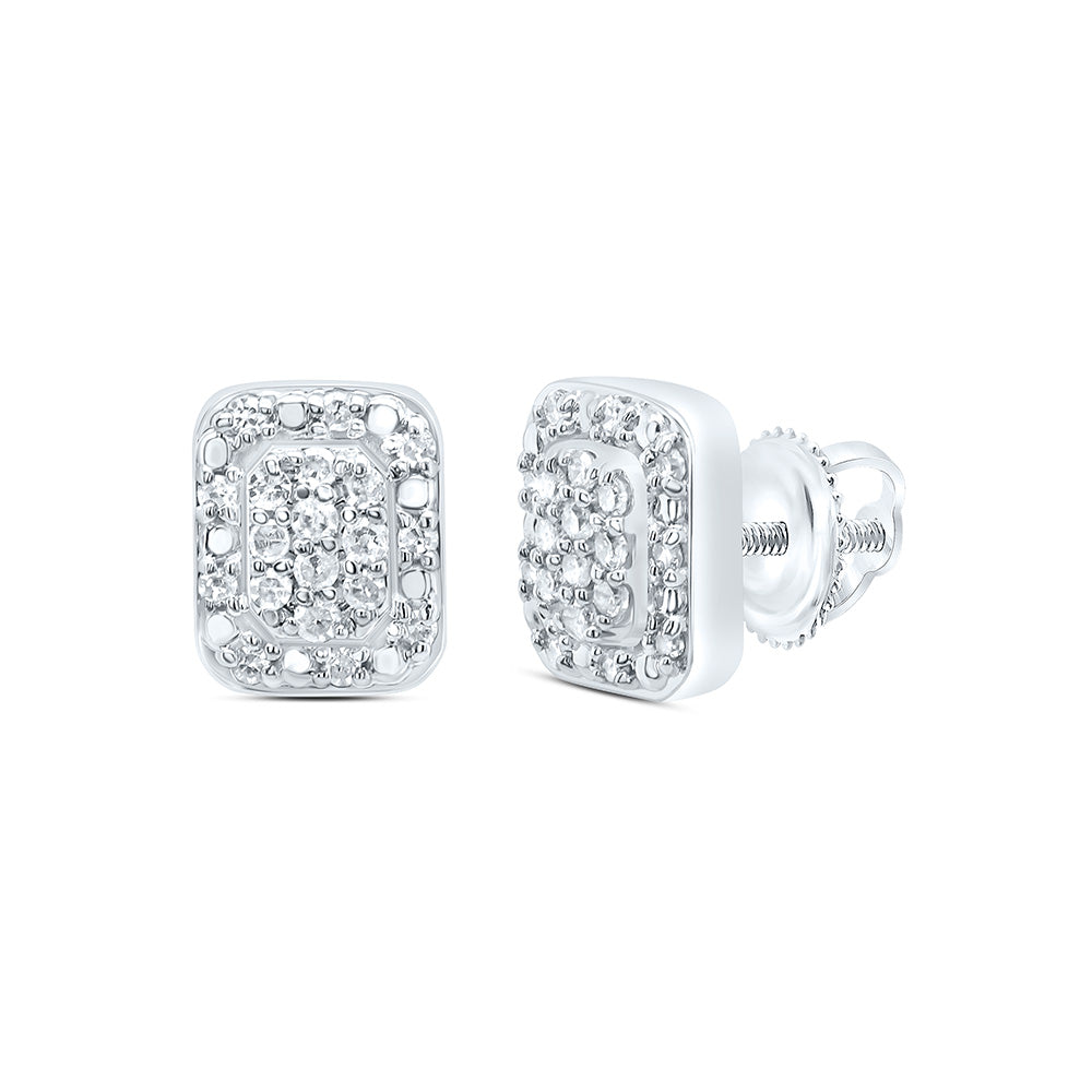 1/8CTW-DIA P1 GIFT EMERALD STUD EARRING Daisy Joyeria