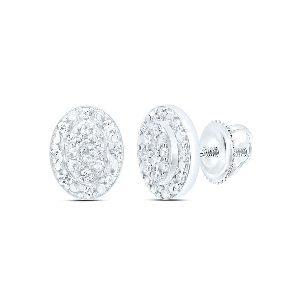 1/8CTW-DIA P1 GIFT OVAL STUD EARRING Daisy Joyeria