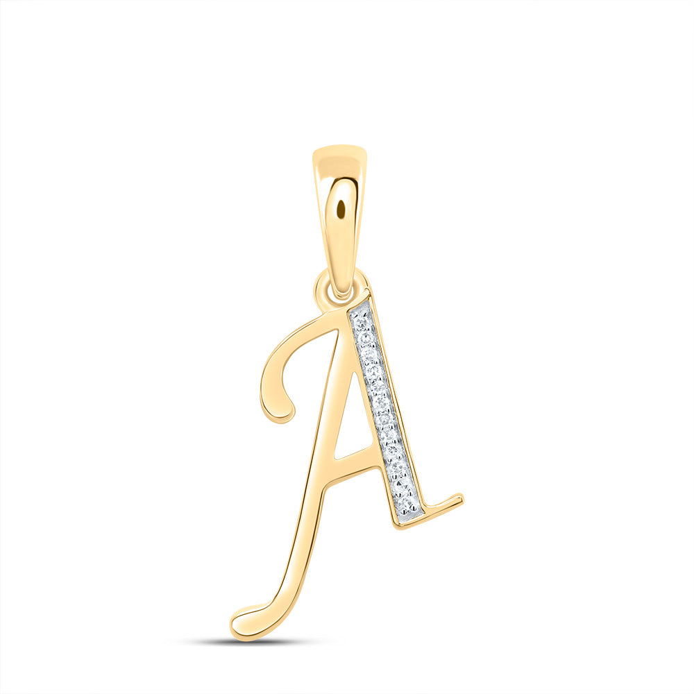 1/20CTW-DIA NK GIFT INITIAL "A" PENDANT Daisy Joyeria