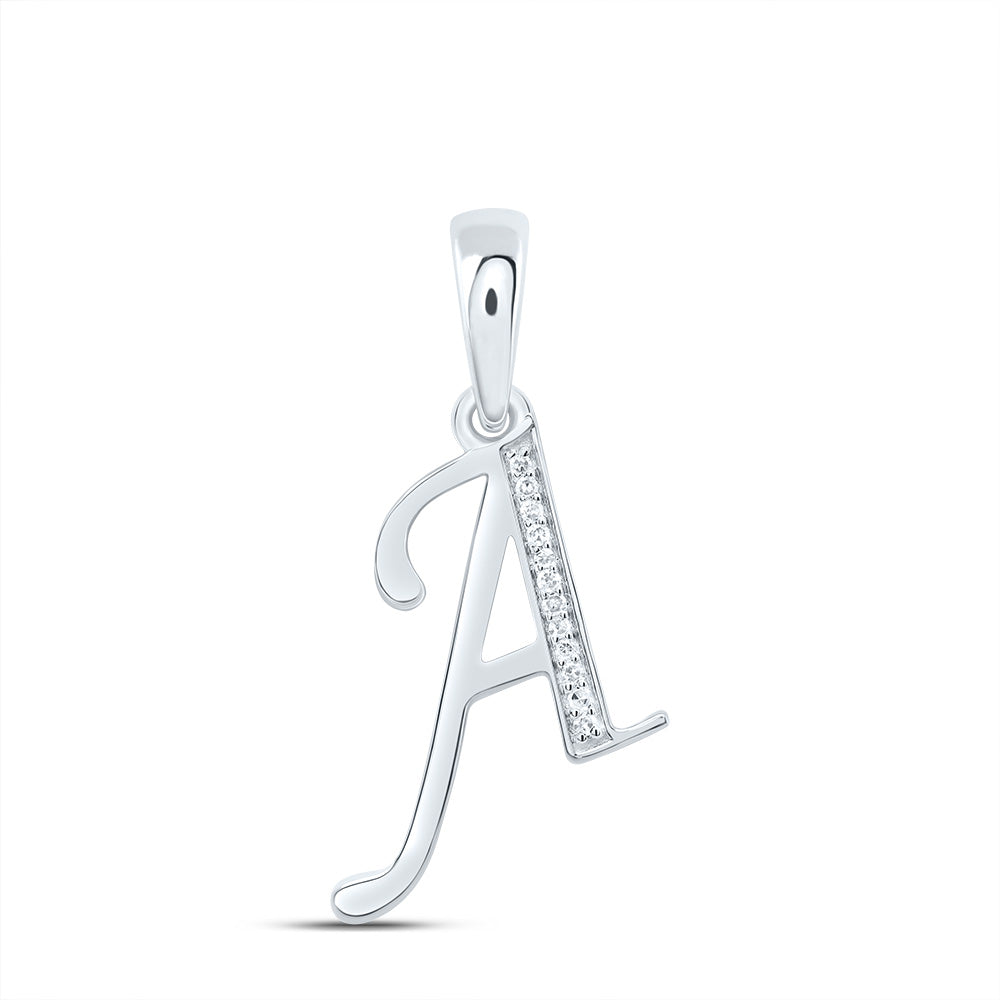 1/20CTW-DIA NK GIFT INITIAL "A" PENDANT Daisy Joyeria