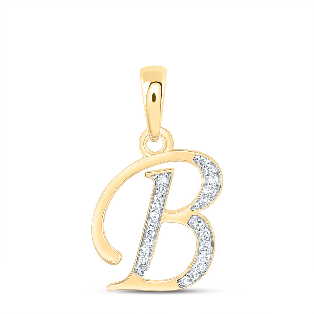1/10CTW-DIA NK GIFT INITIAL "B" PENDANT Daisy Joyeria