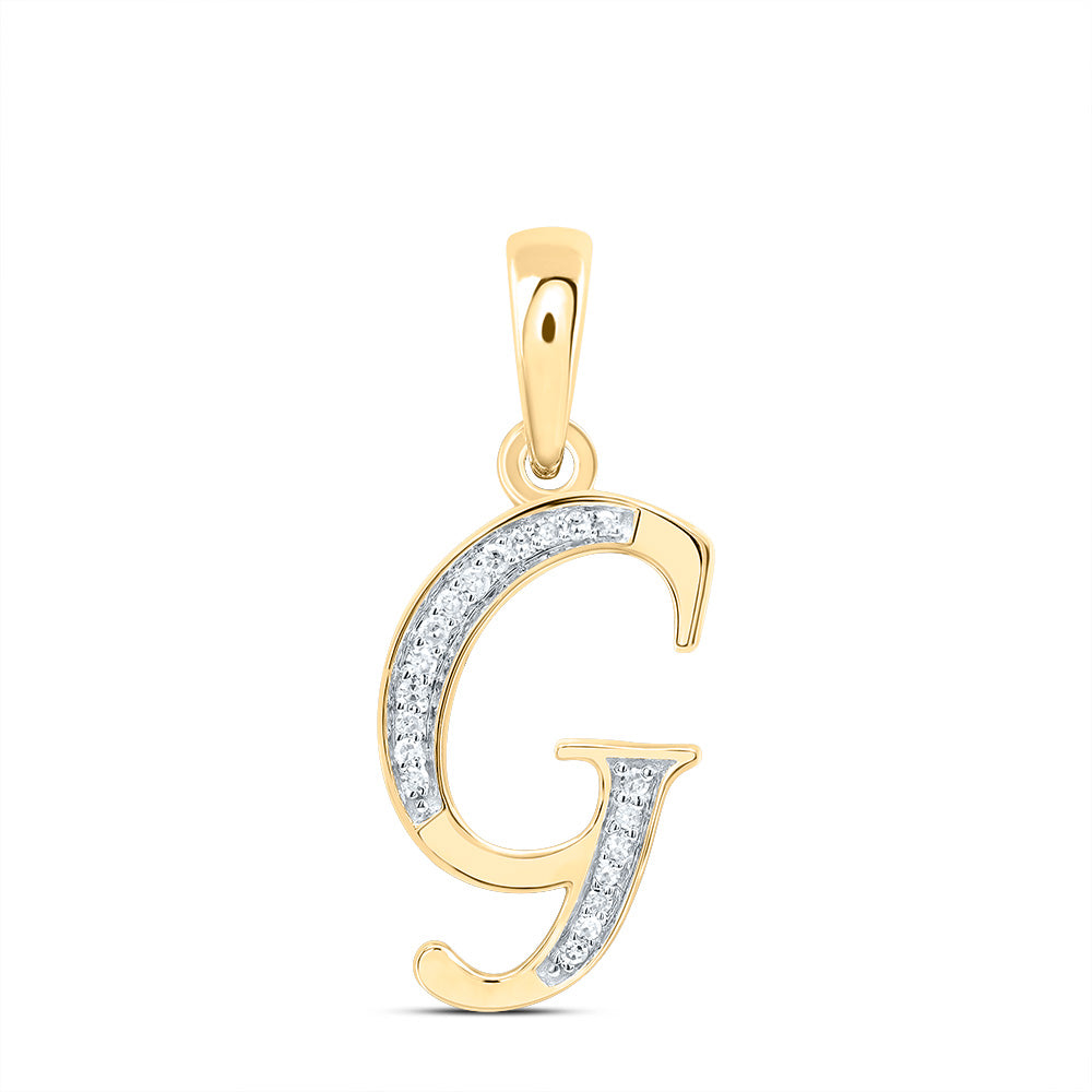 1/12CTW-DIA NK GIFT INITIAL "G" PENDANT Daisy Joyeria