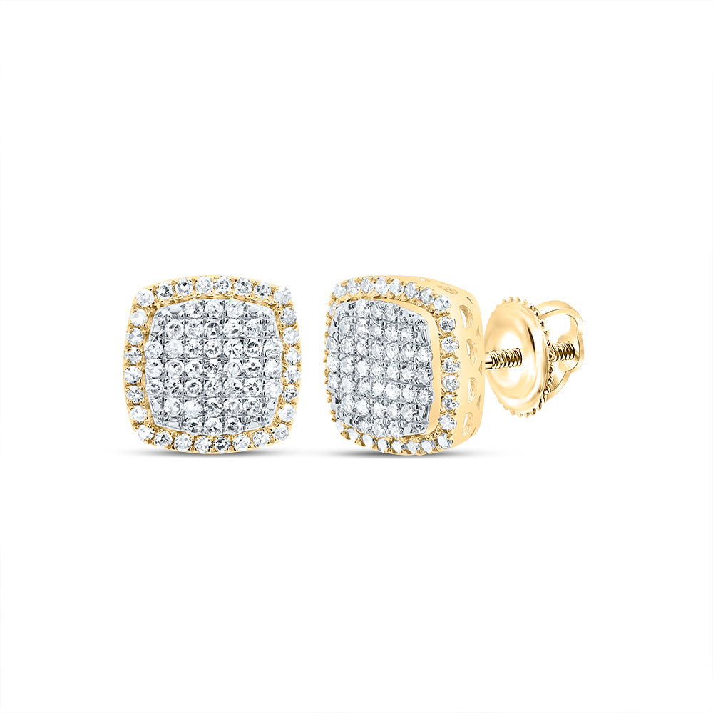 1/2CTW-DIA NK FASHION CUSHION STUD EARRING Daisy Joyeria