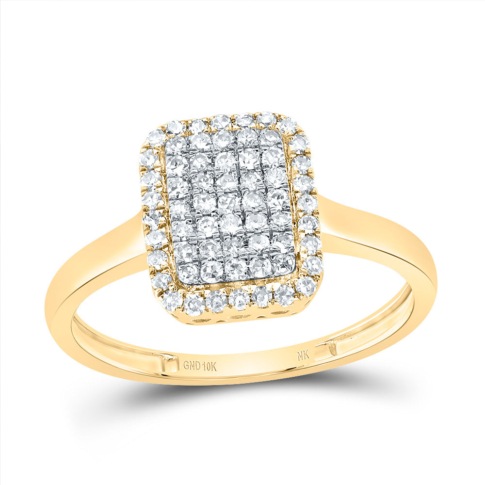 1/3CTW-DIA NK FASHION EMERALD RING 7 Daisy Joyeria