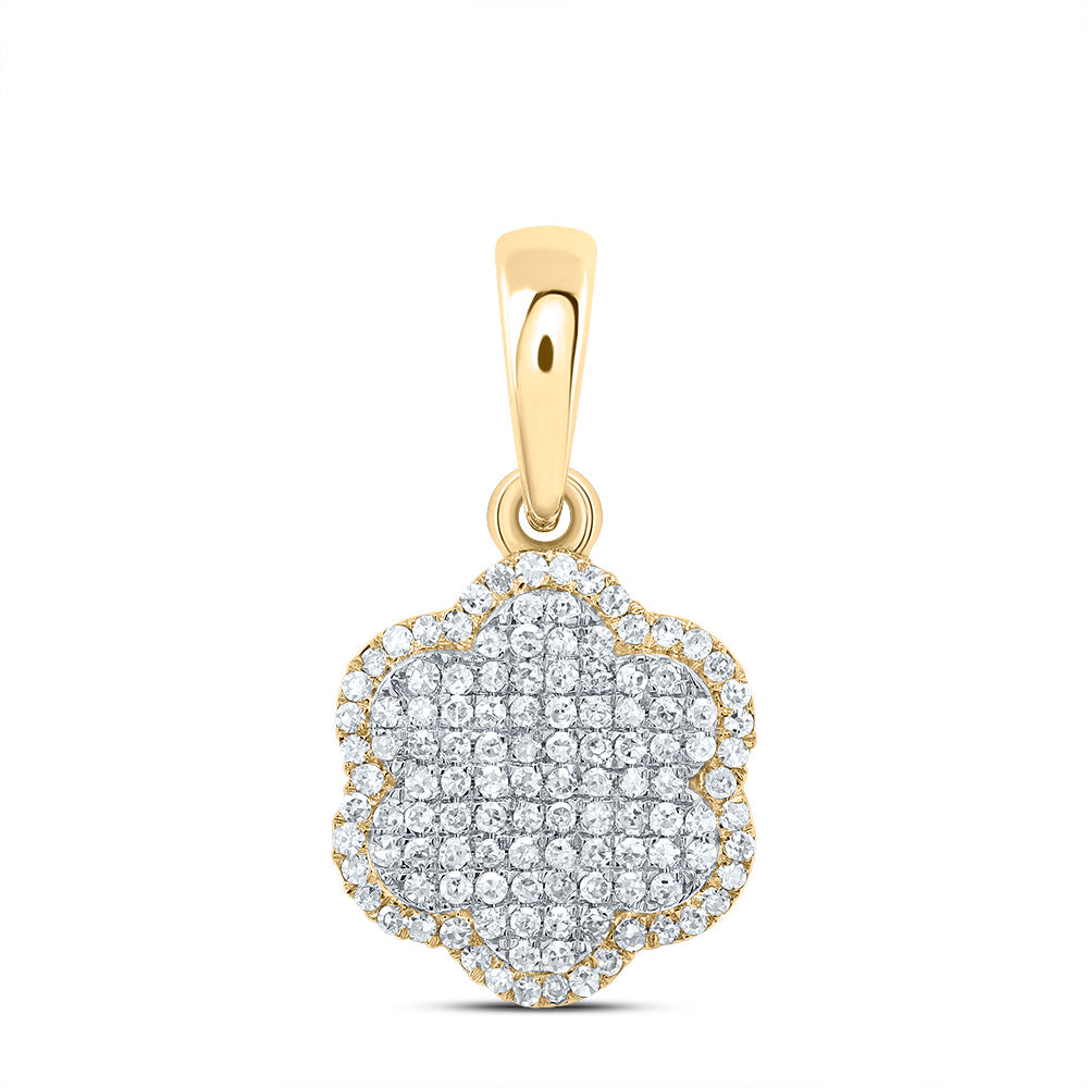 1/2CTW-DIA NK FASHION FLOWER PENDANT Daisy Joyeria