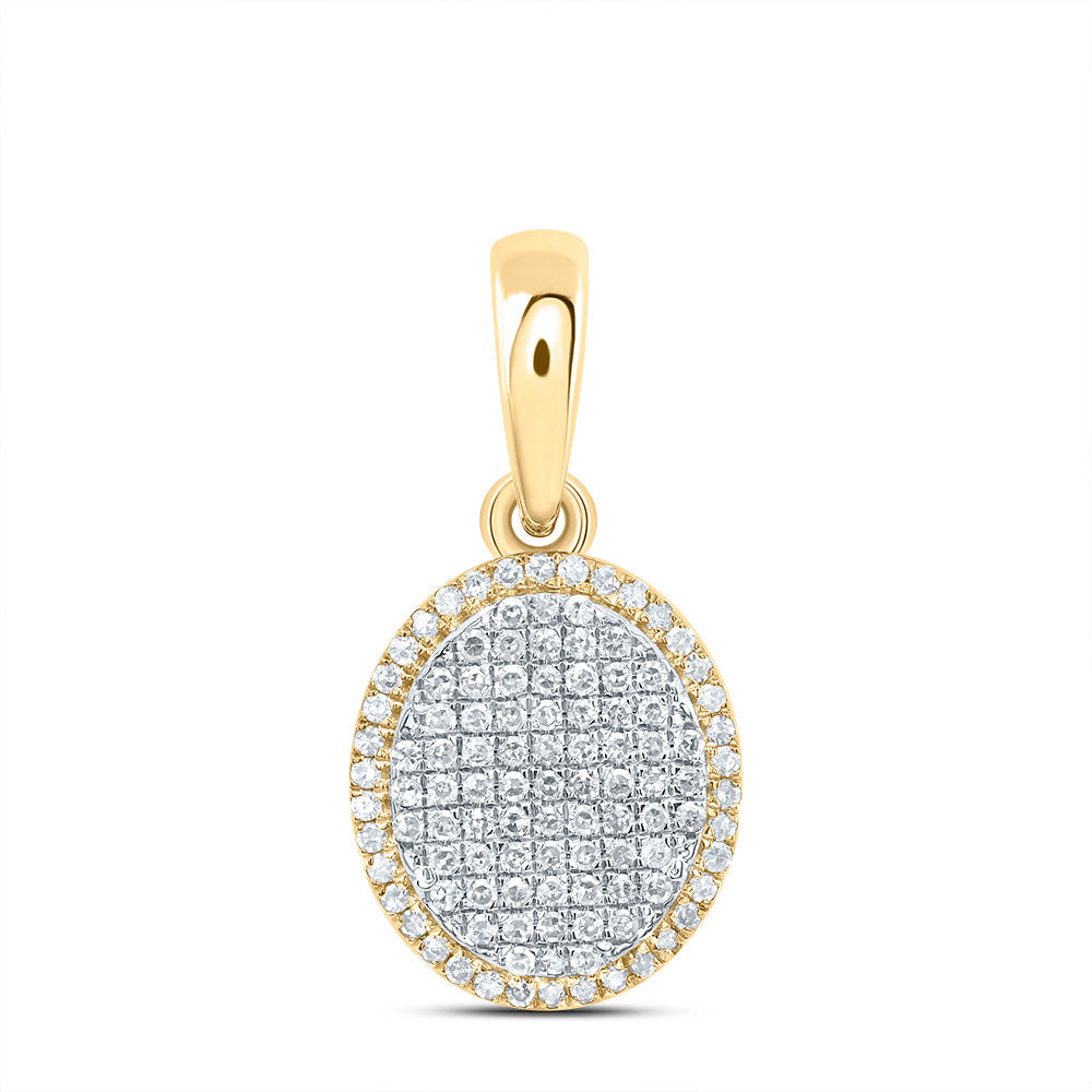 3/8CTW-DIA NK FASHION OVAL PENDANT Daisy Joyeria