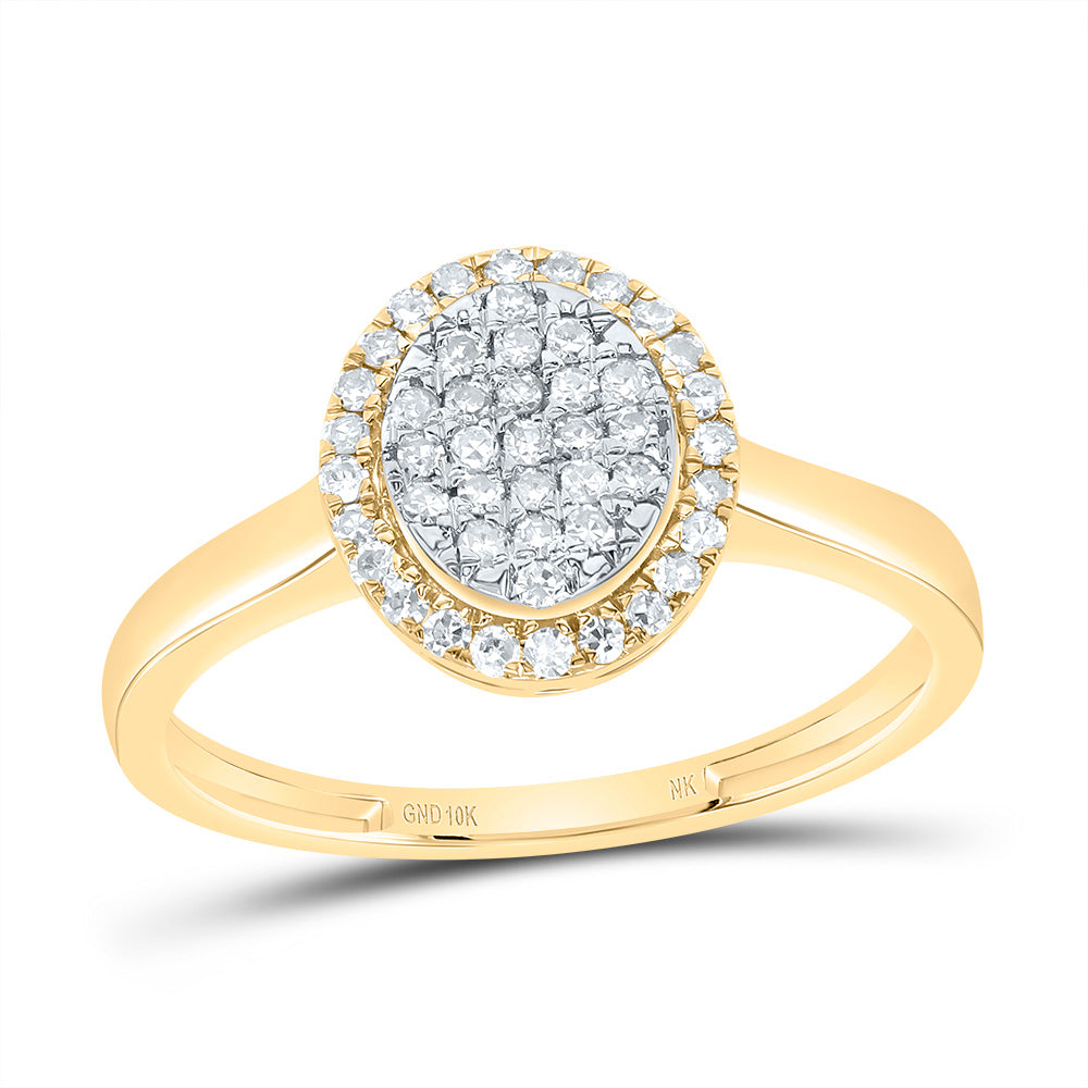 1/4CTW-DIA NK FASHION OVAL RING 7 Daisy Joyeria