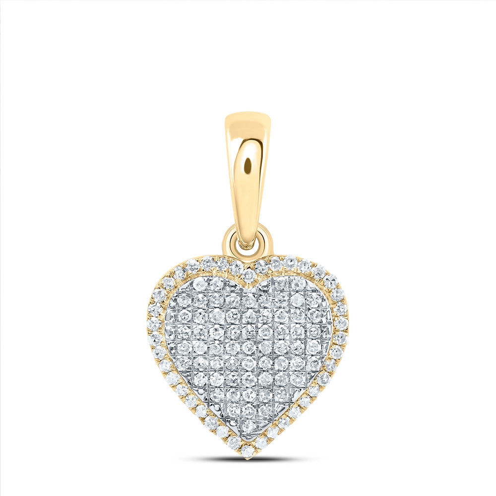 3/8CTW-NAT DIA NK FASHION HEART PENDANT Daisy Joyeria