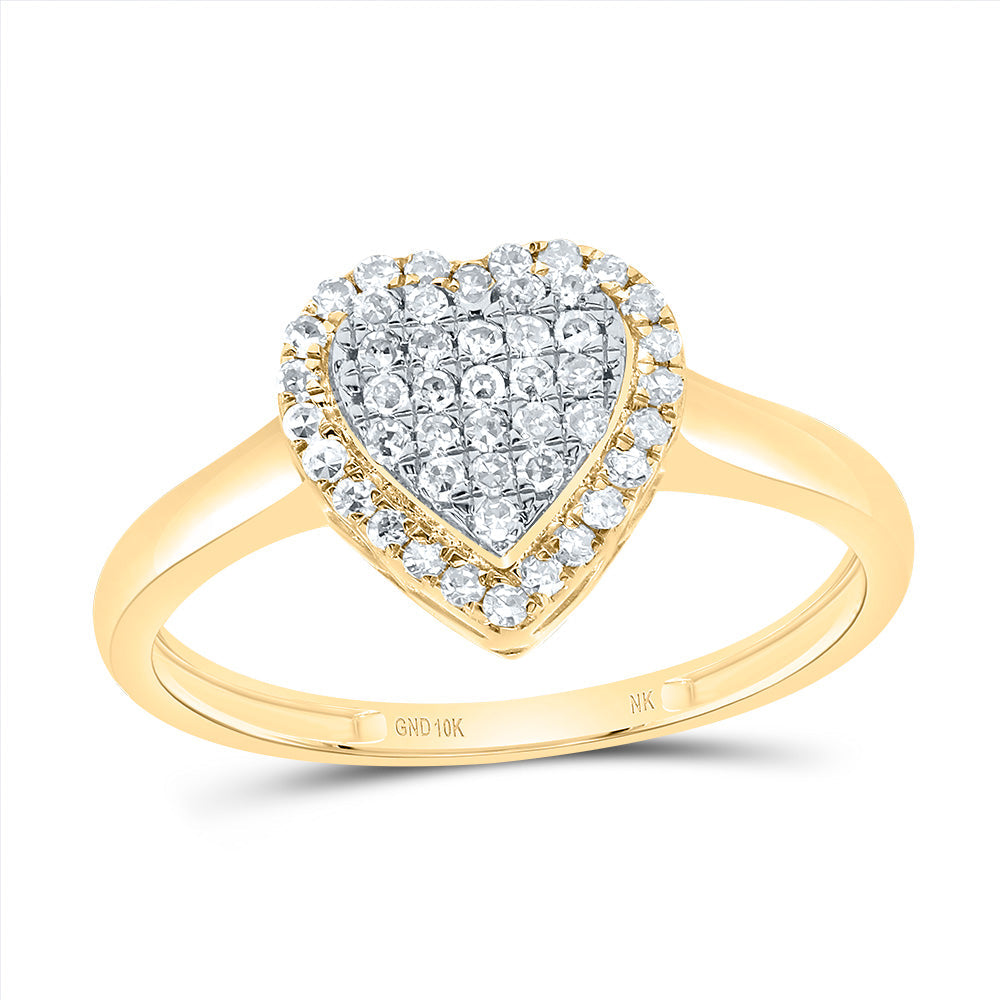 1/4CTW-NAT DIA NK FASHION HEART RING 7 Daisy Joyeria