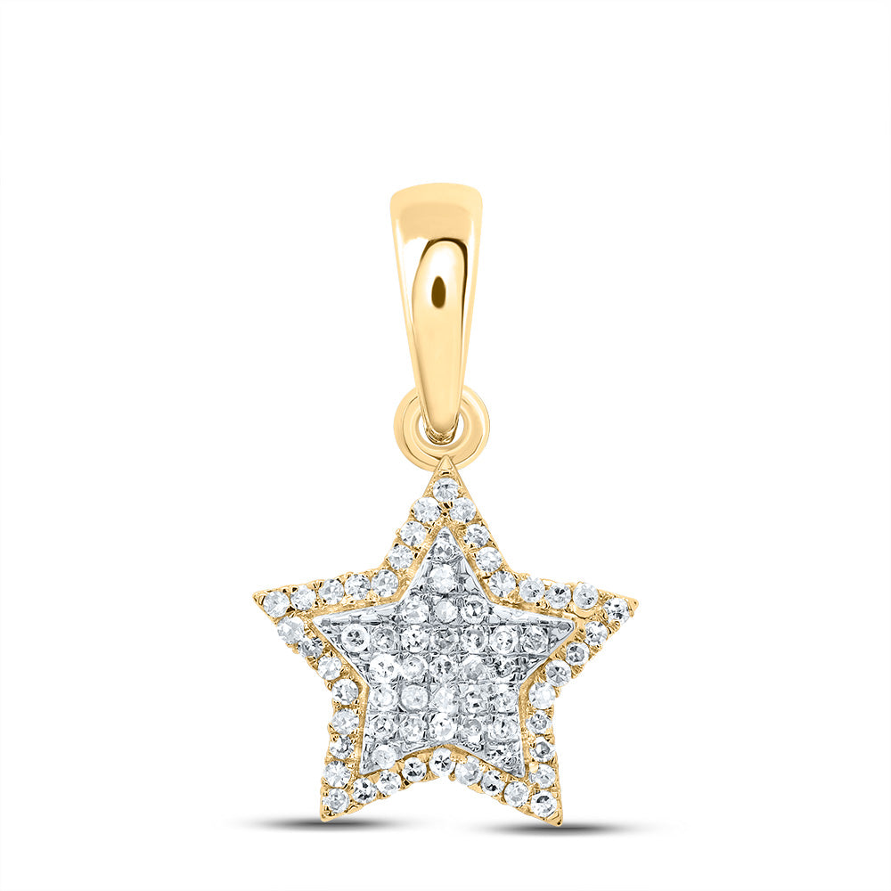 1/3CTW-DIA NK FASHION STAR PENDANT Daisy Joyeria