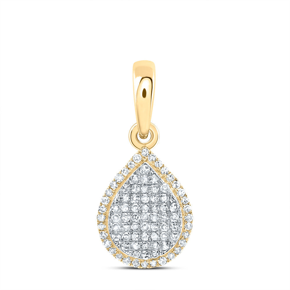 3/8CTW-DIA NK FASHION PEAR PENDANT Daisy Joyeria
