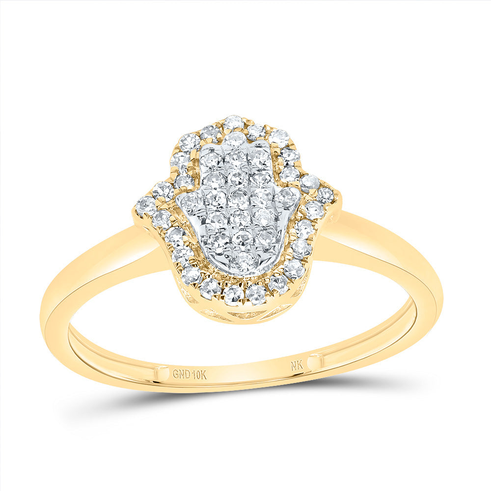 1/5CTW-DIA NK FASHION HAMSA RING 7 Daisy Joyeria