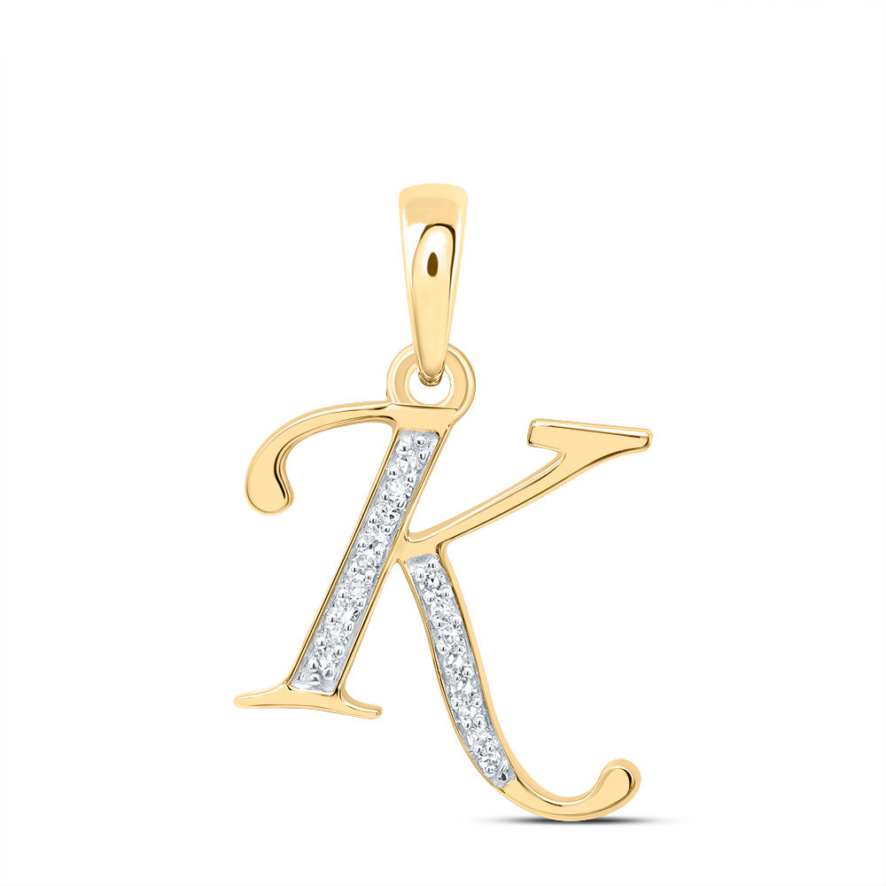 1/12CTW-DIA NK GIFT INITIAL "K" PENDANT Daisy Joyeria
