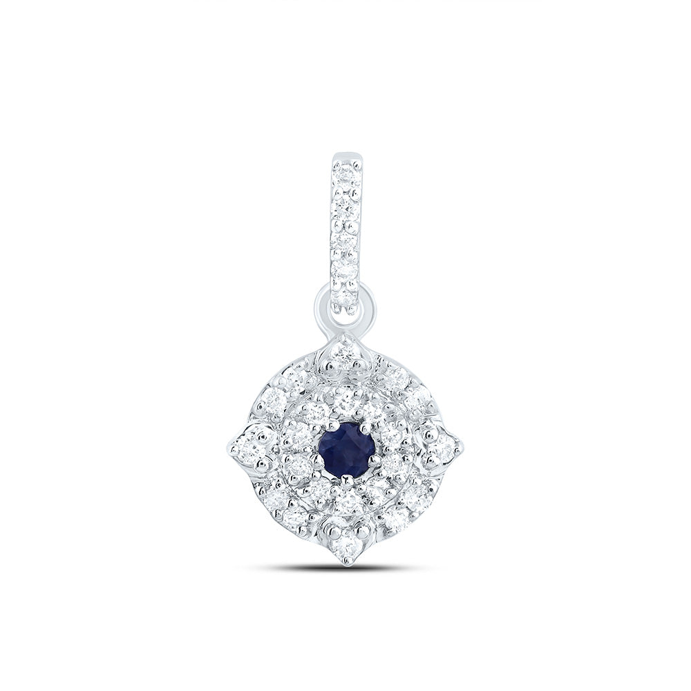 1/12CTW-DIA CN 1.7MM RD-BS NAT-GEM ROUND PENDANT Daisy Joyeria