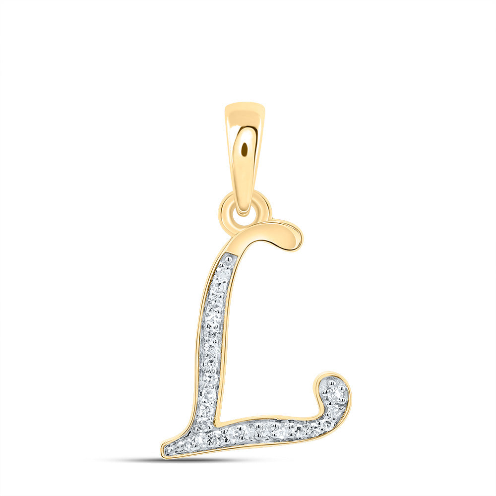 1/10CTW-DIA NK GIFT INITIAL "L" PENDANT Daisy Joyeria