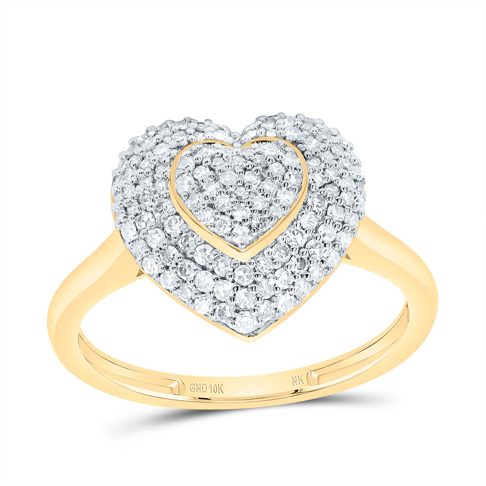 1/2CTW-NAT DIA NK FASHION HEART RING 7 Daisy Joyeria