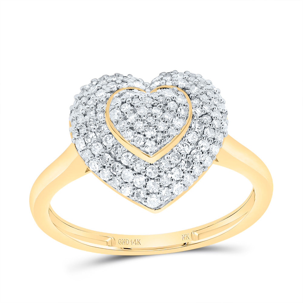 1/2CTW-NAT DIA NK FASHION HEART RING 7 Daisy Joyeria