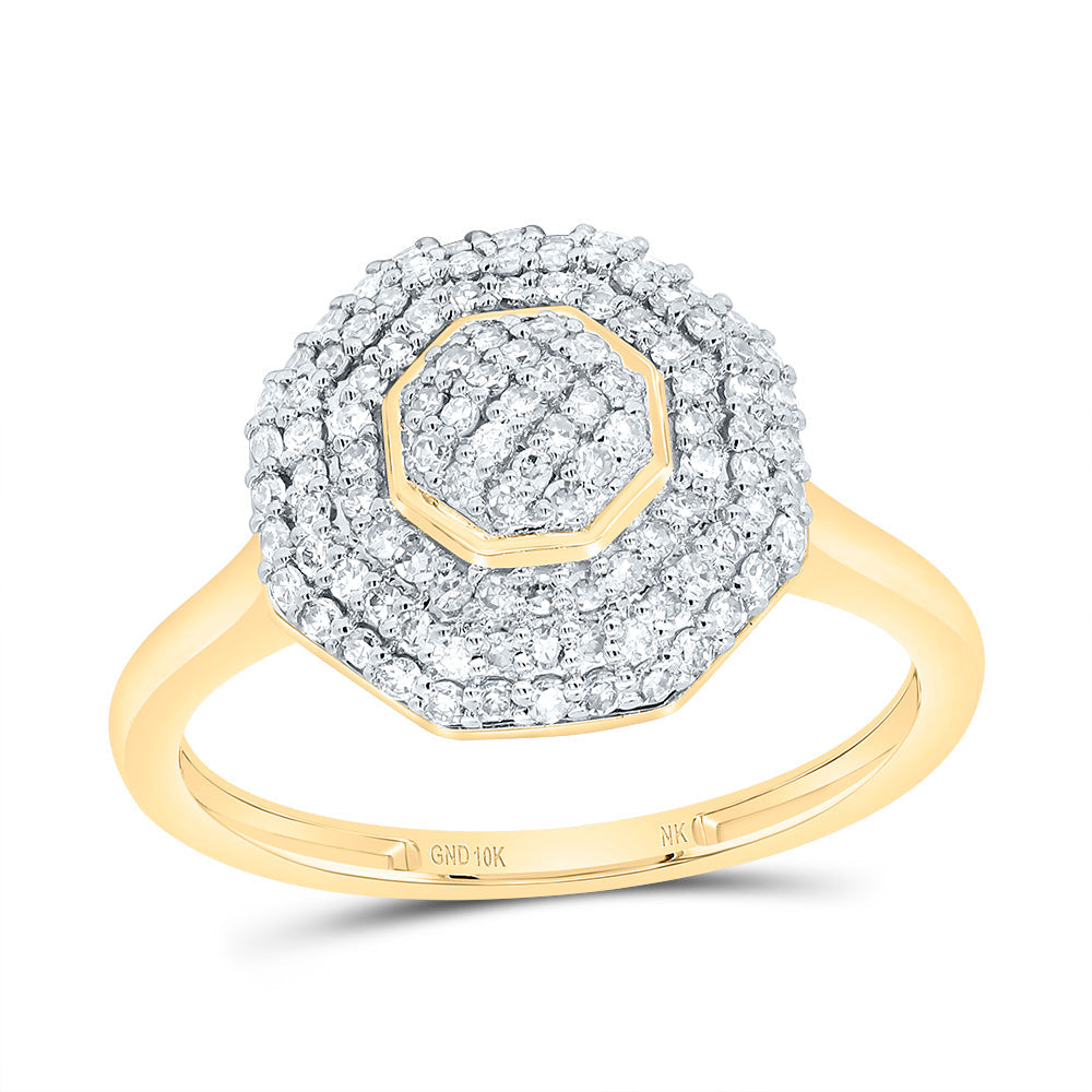 1/2CTW-DIA NK FASHION OCTAGON RING 7 Daisy Joyeria