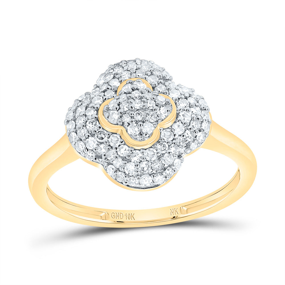 3/8CTW-DIA NK FASHION CLOVER RING 7 Daisy Joyeria