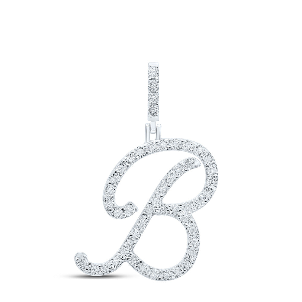 1/5CTW-DIA P1 GIFT INITIAL "B" PENDANT Daisy Joyeria