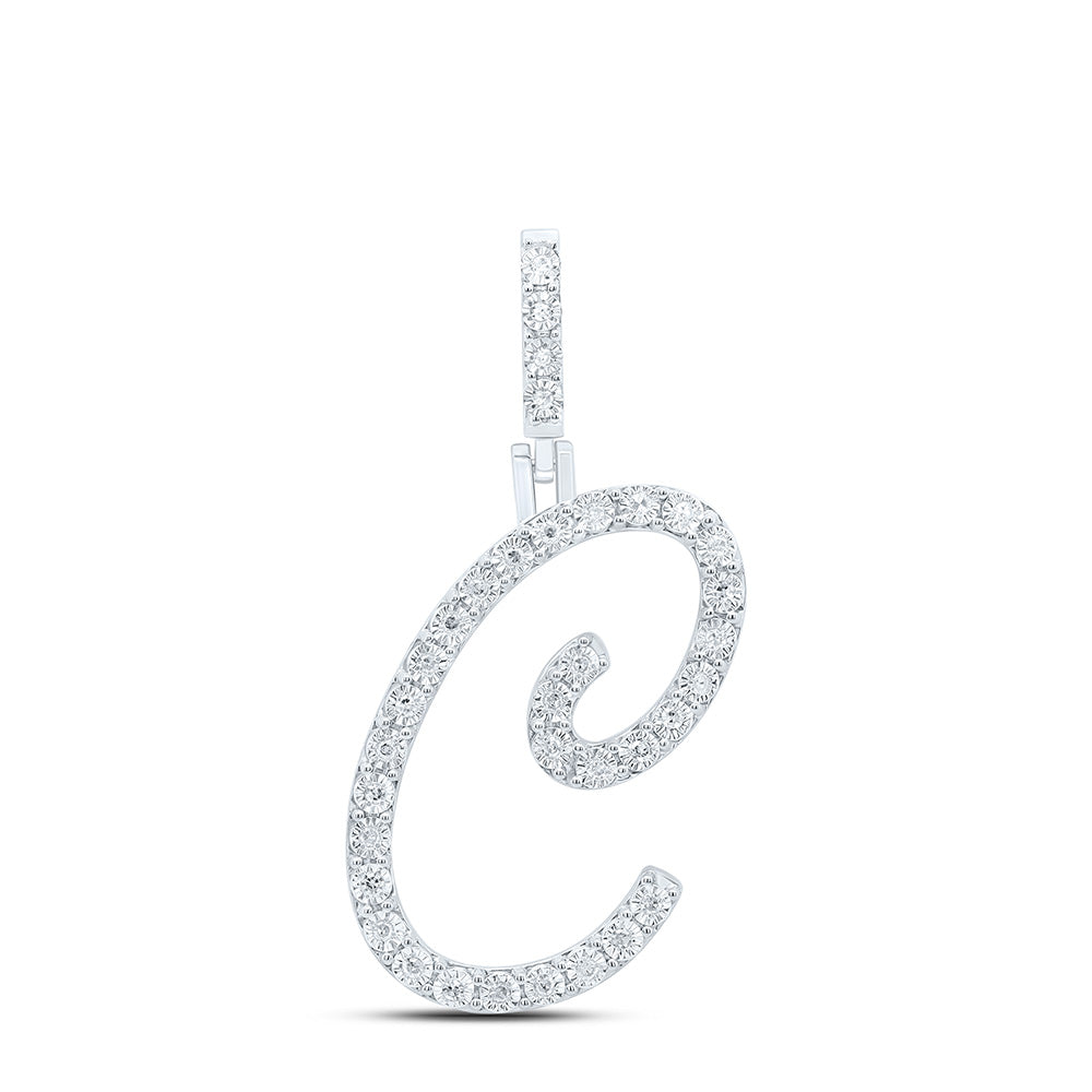 1/8CTW-DIA P1 GIFT INITIAL "C" PENDANT Daisy Joyeria