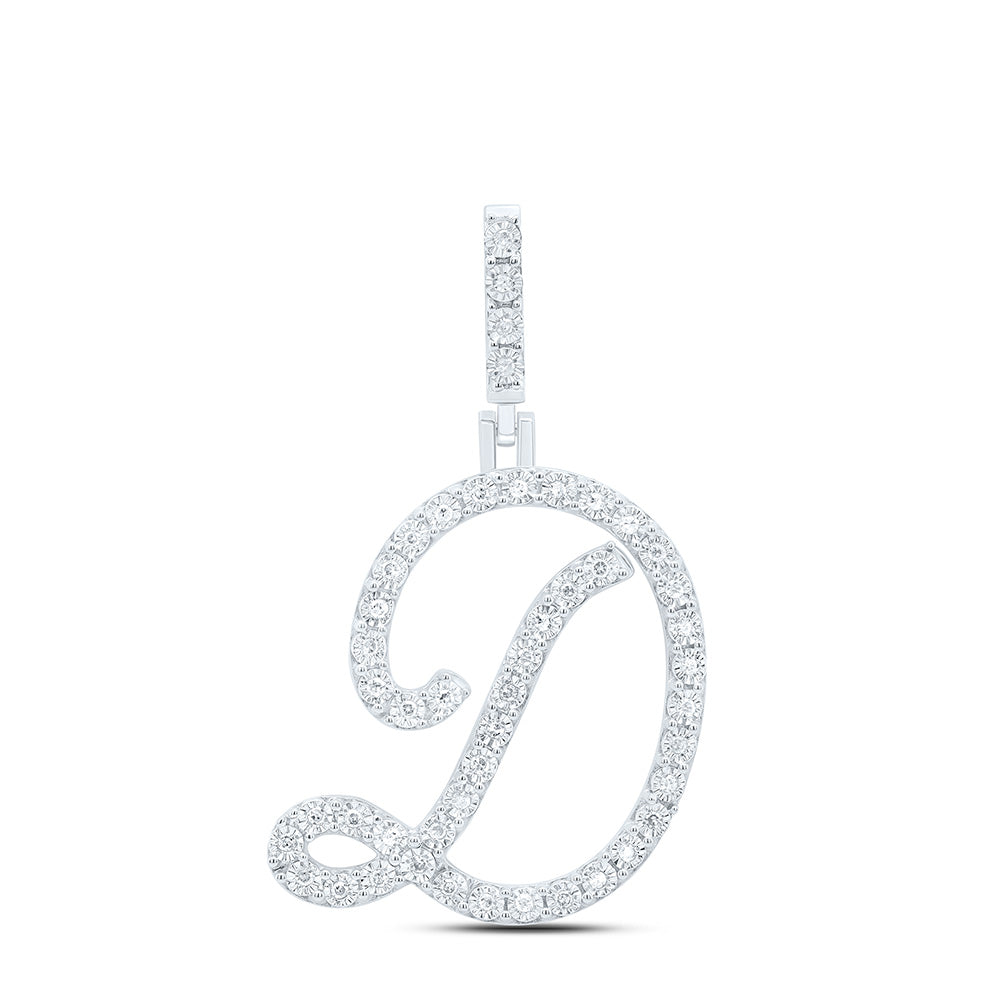 1/5CTW-NAT DIA P1 GIFT INITIAL "D" PENDANT Daisy Joyeria