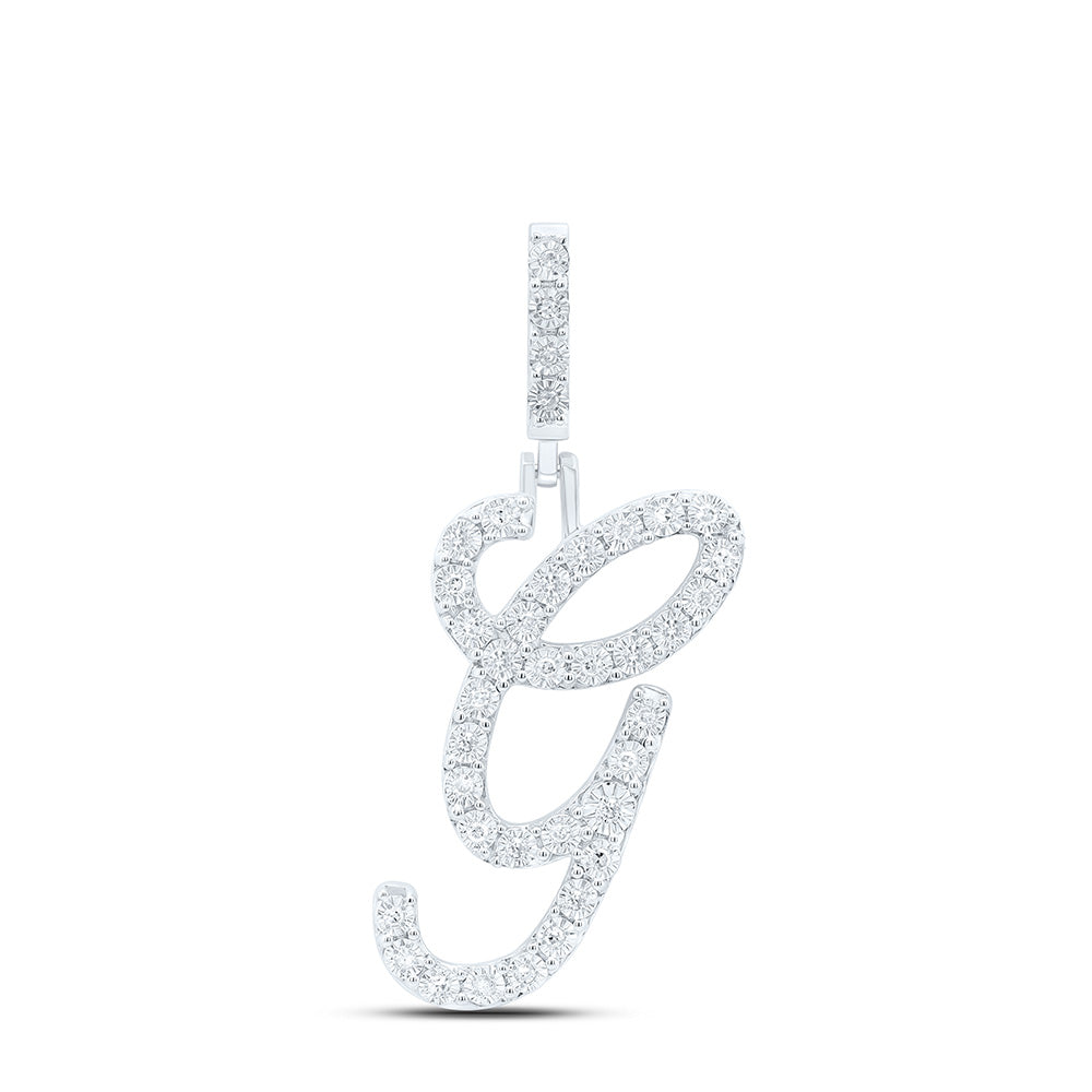 1/8CTW-DIA P1 GIFT INITIAL "G" PENDANT Daisy Joyeria