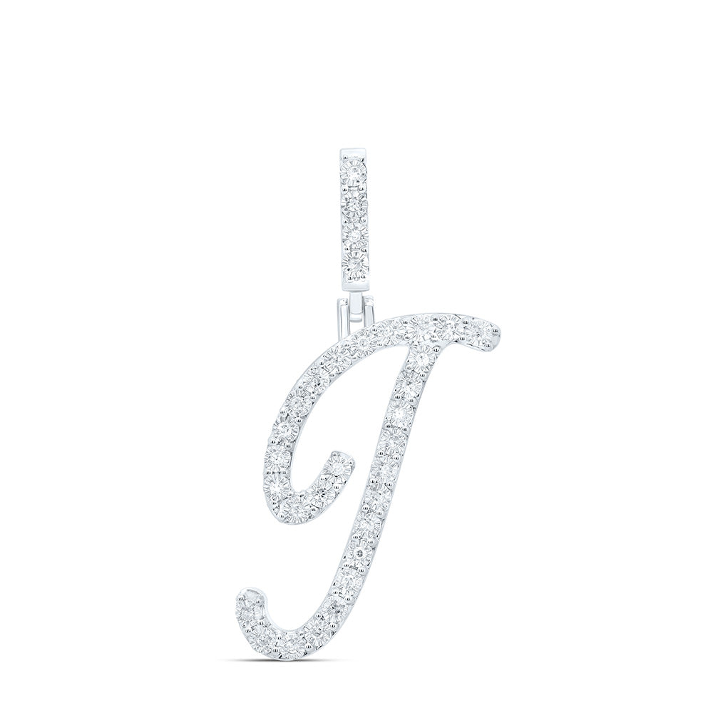 1/8CTW-DIA P1 GIFT INITIAL "J" PENDANT Daisy Joyeria