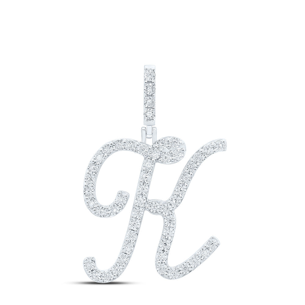 1/5CTW-DIA P1 GIFT INITIAL "K" PENDANT Daisy Joyeria