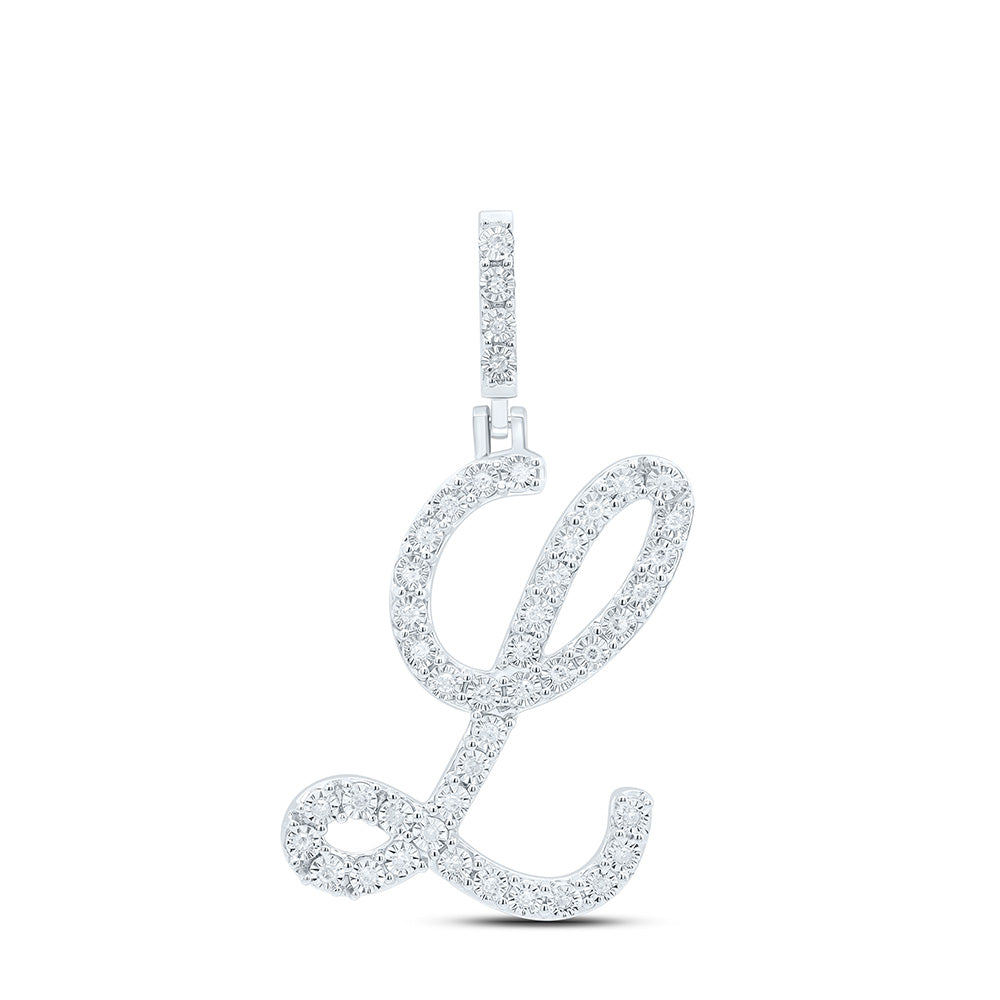 1/5CTW-DIA P1 GIFT INITIAL "L" PENDANT Daisy Joyeria