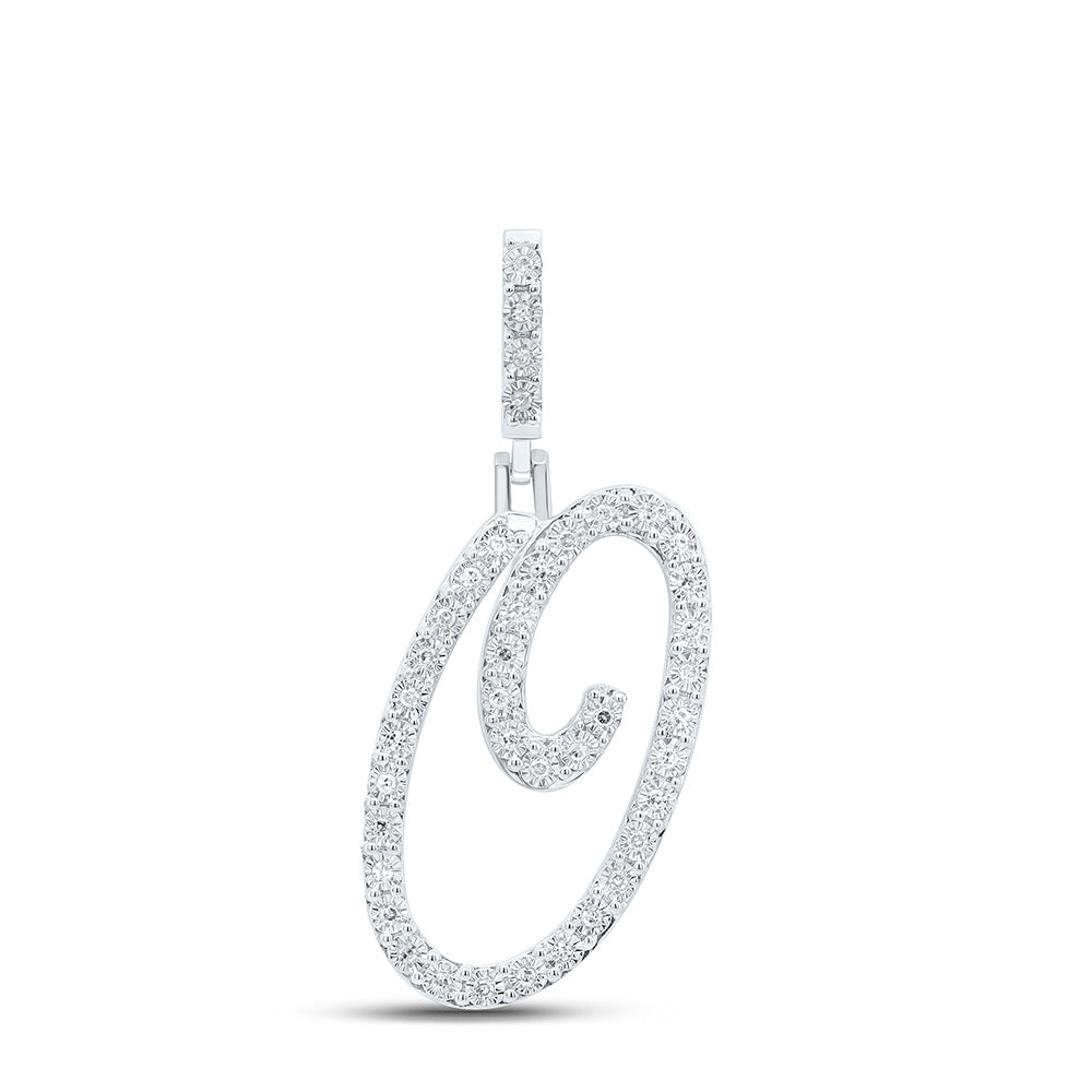 1/6CTW-DIA P1 GIFT INITIAL "O" PENDANT Daisy Joyeria