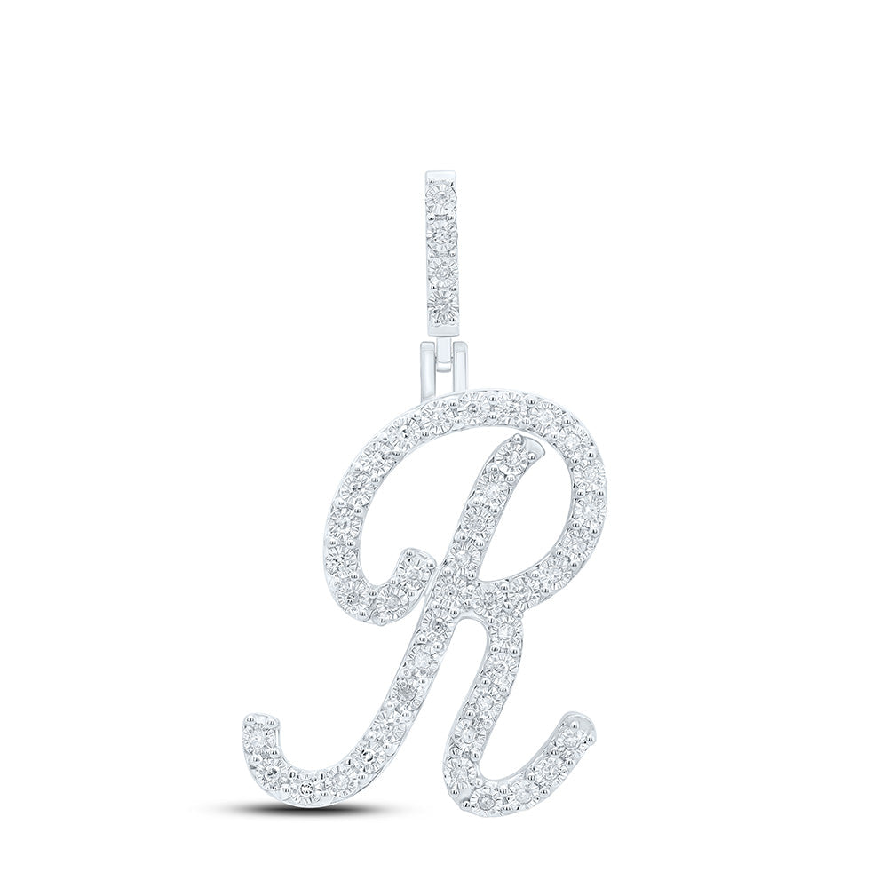 1/5CTW-DIA P1 GIFT INITIAL "R" PENDANT Daisy Joyeria