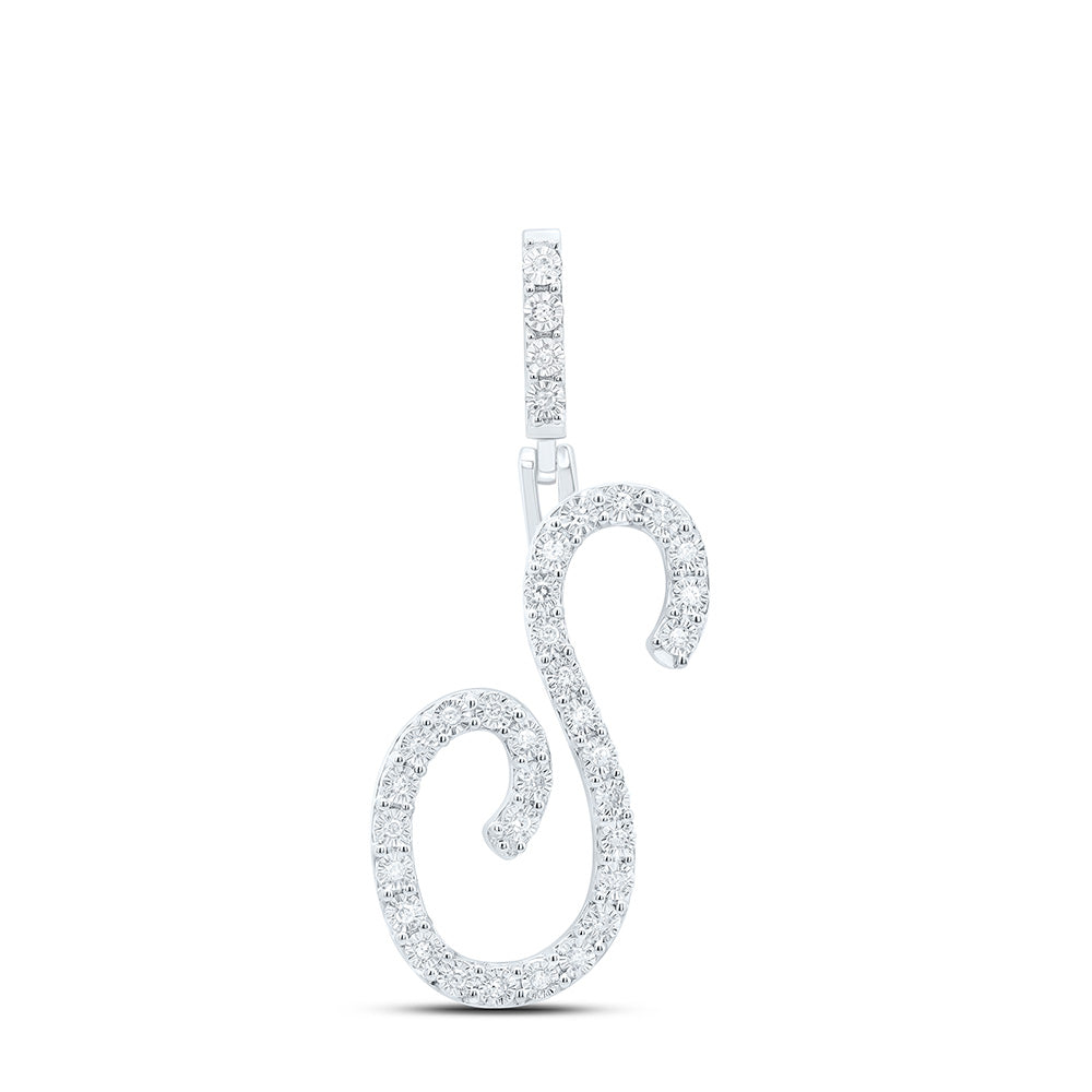 1/8CTW-DIA P1 GIFT INITIAL "S" PENDANT Daisy Joyeria