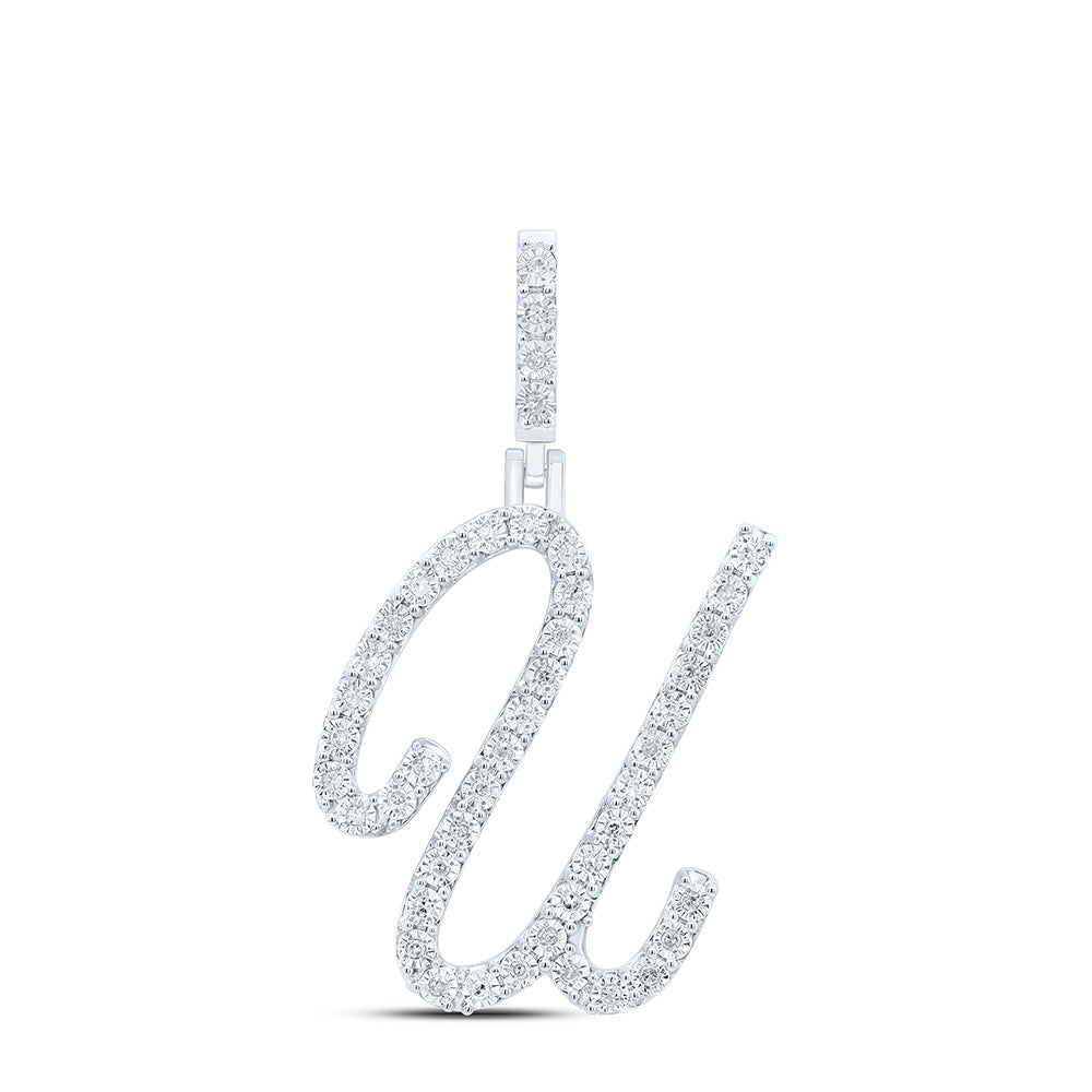 1/5CTW-DIA P1 GIFT INITIAL "U" PENDANT Daisy Joyeria