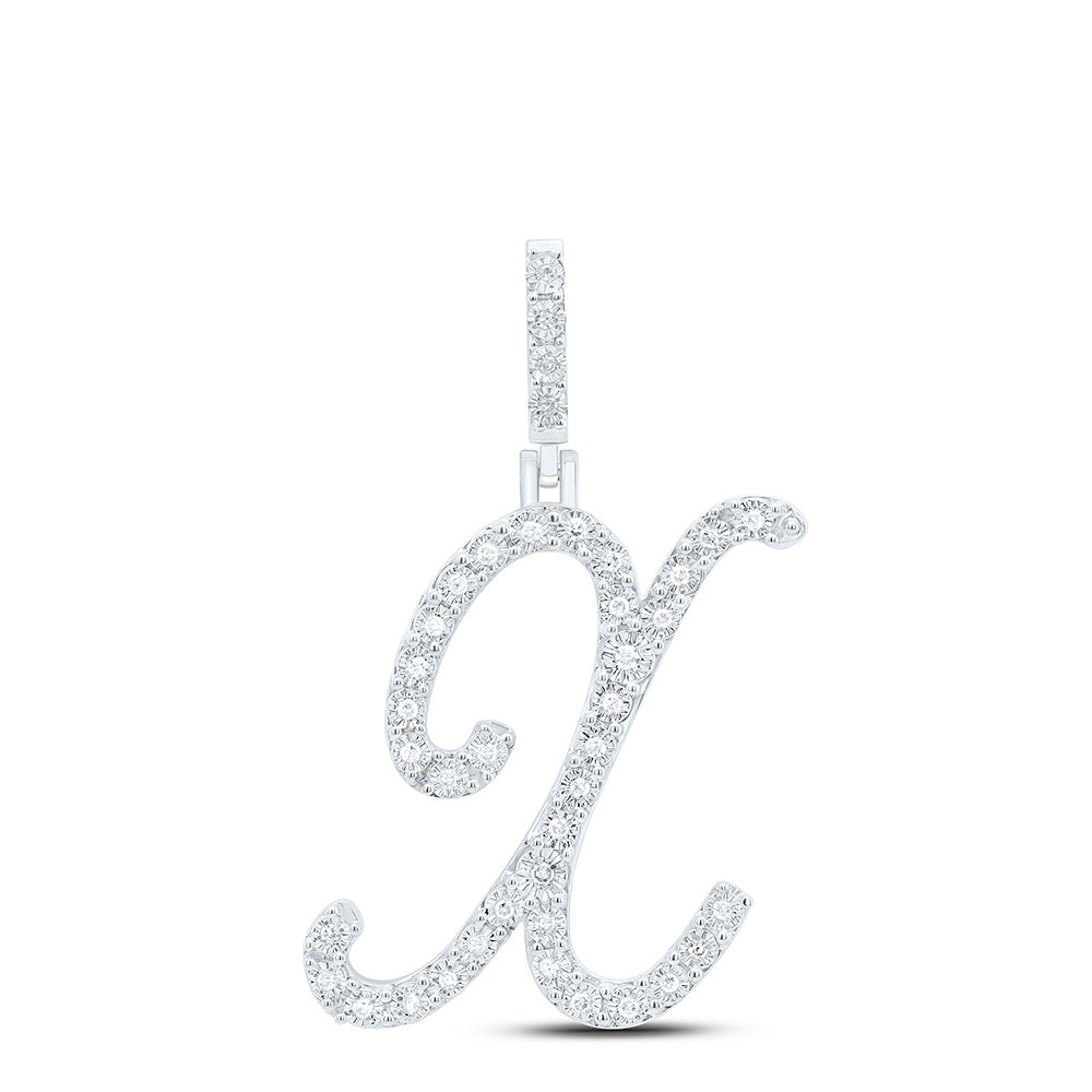 1/6CTW-DIA P1 GIFT INITIAL "X" PENDANT Daisy Joyeria