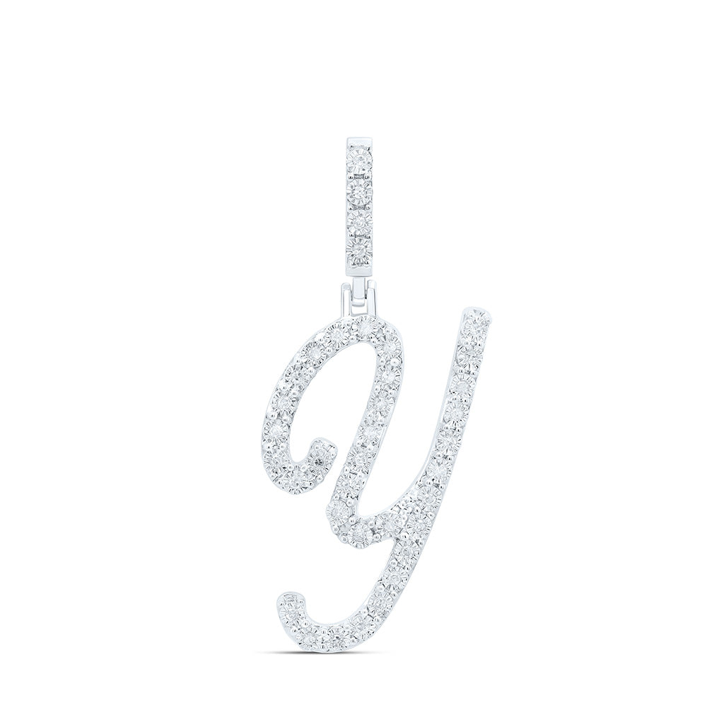 1/8CTW-DIA P1 GIFT INITIAL "Y" PENDANT Daisy Joyeria