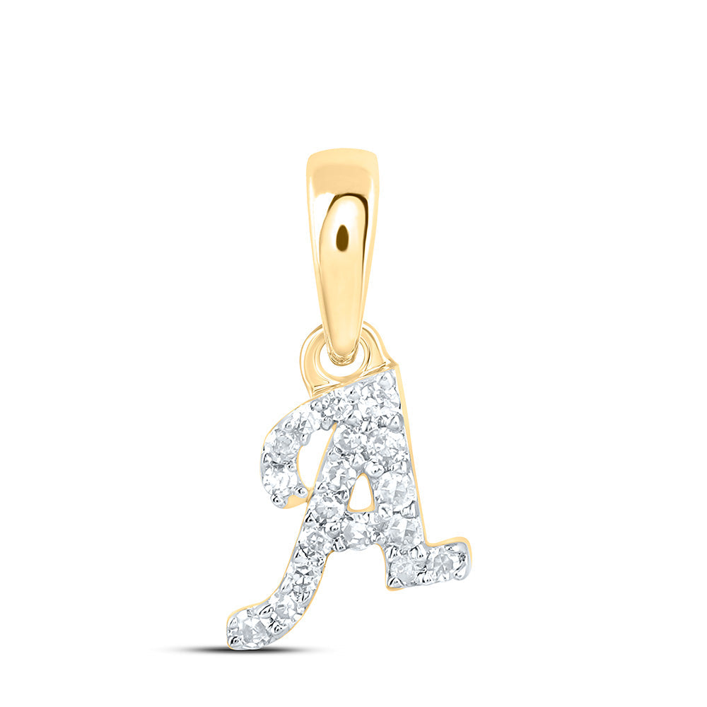 1/20CTW-DIA CN GIFT INITIAL "A" PENDANT Daisy Joyeria