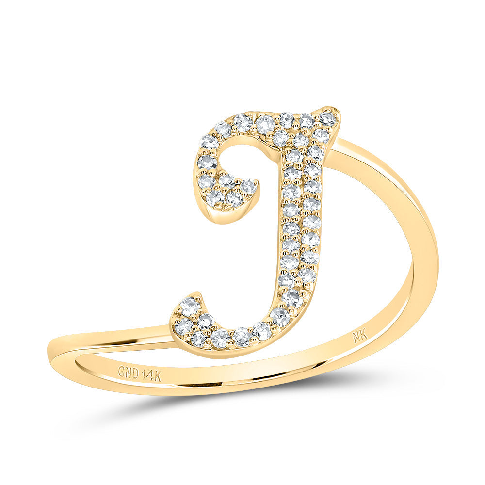 1/8CTW-DIA NK GIFT INITIAL "I" RING 7 Daisy Joyeria