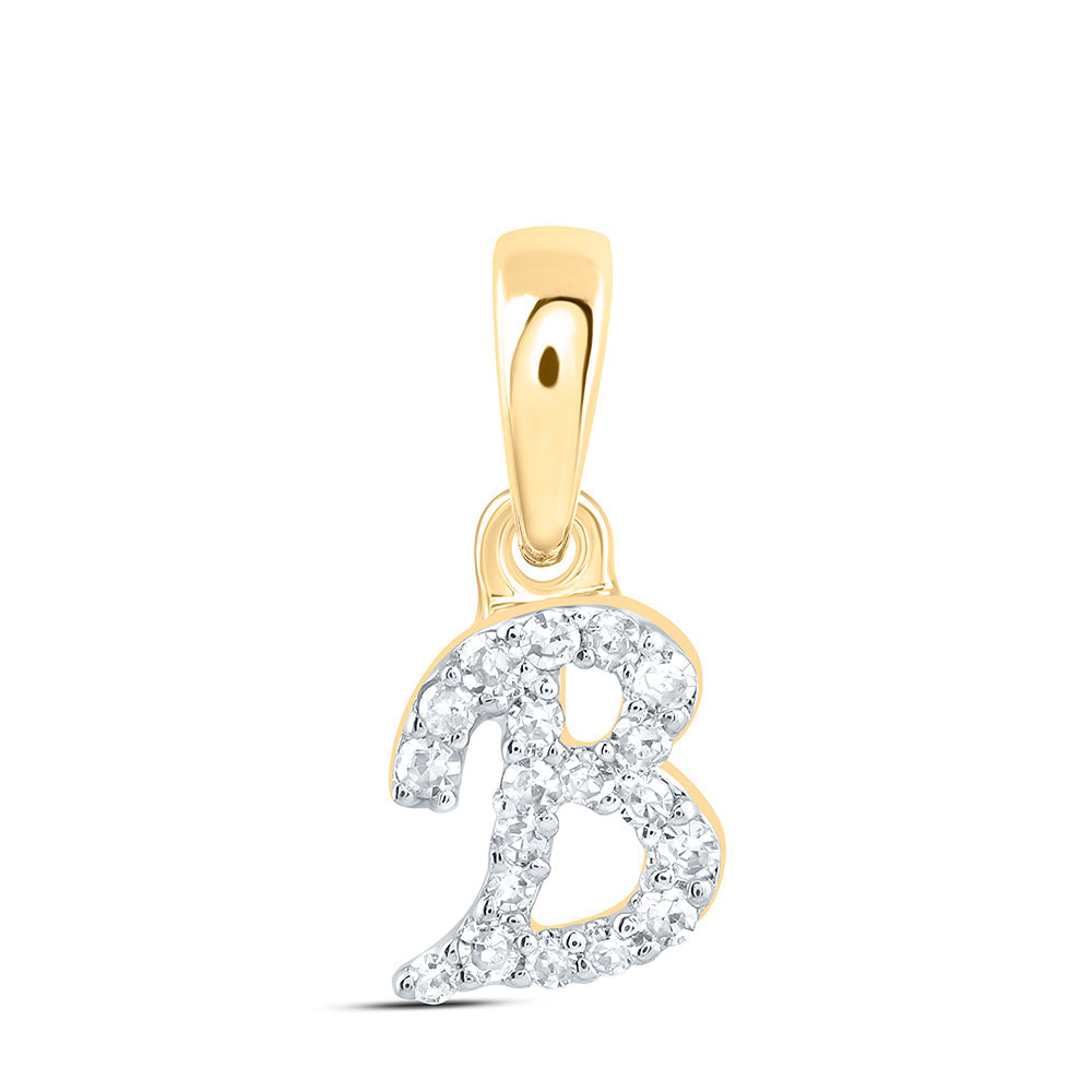 1/20CTW-DIA CN GIFT INITIAL "B" PENDANT Daisy Joyeria