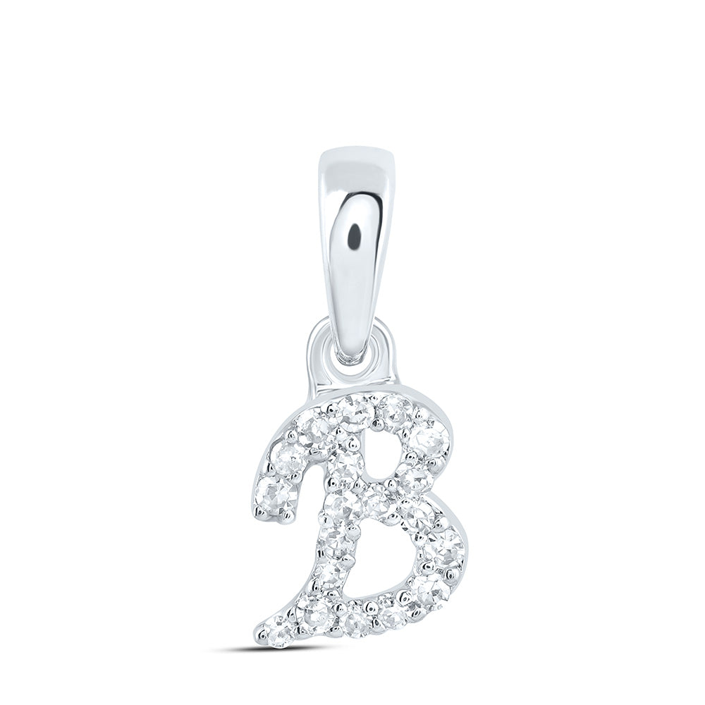 1/20CTW-DIA CN GIFT INITIAL "B" PENDANT Daisy Joyeria