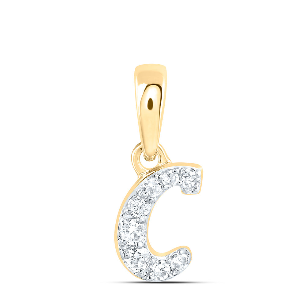 1/20CTW-DIA CN GIFT INITIAL "C" PENDANT Daisy Joyeria