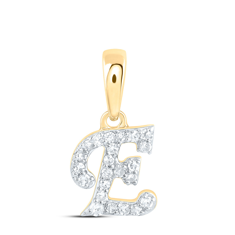 1/12CTW-DIA CN GIFT INITIAL "E" PENDANT Daisy Joyeria