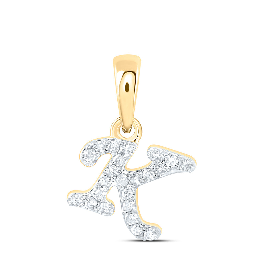 1/12CTW-DIA CN GIFT INITIAL "K" PENDANT Daisy Joyeria