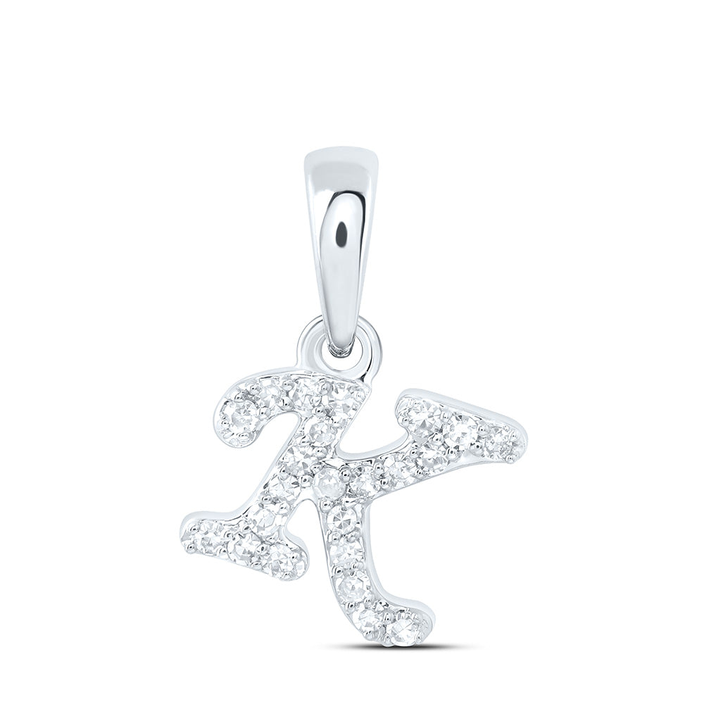 1/12CTW-DIA CN GIFT INITIAL "K" PENDANT Daisy Joyeria